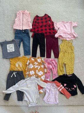 Toddler girls bundle! Mix and match Fall / Winter clothes sz 18 mo - 16 pieces